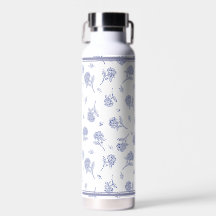 Blaue und weiße Hortensien-Botanical-Toile-Muster 