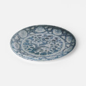Blaue und weiße Imitatporzellan Chinese Ming Pappteller (Schrägansicht)