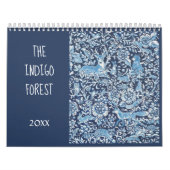 Blaue und weiße Indigowaldtiere Kalender (Titelbild)