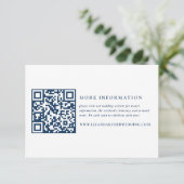 Blaue und weiße Informationen über Hochzeiten Begleitkarte (Stehend Vorderseite)