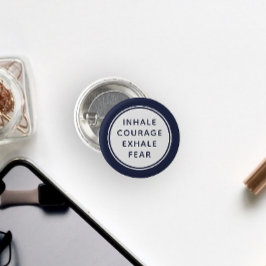 Blaue und weiße Inhalationswunde Angst Button