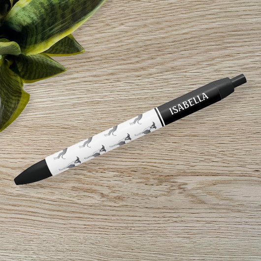 Blaue und weiße italienische Grauhunde Hunde mit N Kugelschreiber