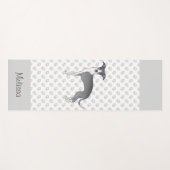 Blaue und weiße italienische Windhunde mit Individ Yogamatte (Vorderseite (Horizontal))