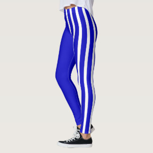 Blaue und weiße Jester-Leggings Leggings