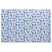 Blaue und weiße Kampffische Stoff (Yard (91,4 cm))