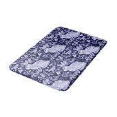 Blaue und weiße Kaninchen Bird Bath Mat Dedham Nav Badematte (Schrägansicht)