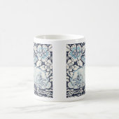 Blaue und weiße Kaninchenmalerei aus Blumenholz Kaffeetasse (Mittel)