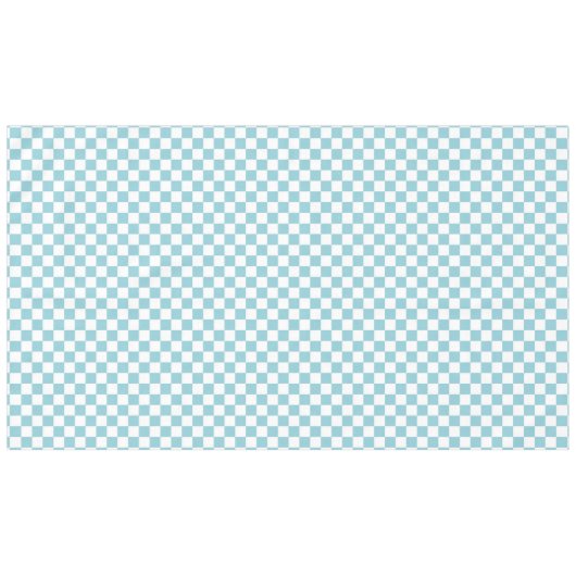 Blaue und weiße karierte Quadrate Tischdecke (Vorderseite (Horizontal))