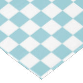 Blaue und weiße karierte Quadrate Tischdecke (Schrägansicht)