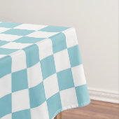 Blaue und weiße karierte Quadrate Tischdecke (Beispiel)