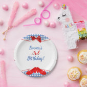 Blaue und weiße, karierte rote Schuhe Platz OZ Par Pappteller (Party)