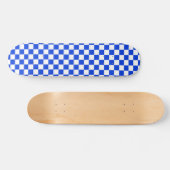 Blaue und weiße Karteikarte Skateboard (Horizontal)
