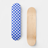 Blaue und weiße Karteikarte Skateboard (Vorderseite)