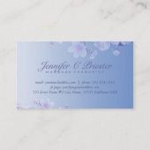 Blaue und weiße Kirschblossom Wellness-Center Visitenkarte (Rückseite)