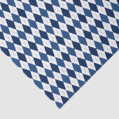 Blaue und weiße klassische Preppy-Raute Seidenpapier (Ausschnitt)