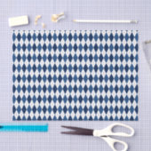 Blaue und weiße klassische Preppy-Raute Seidenpapier (Handwerk)