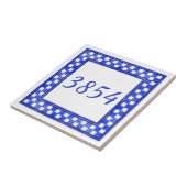 Blaue und weiße kleine Hausnummer Fliese (Seite)