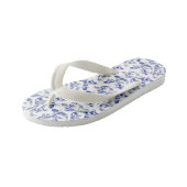 Blaue und weiße Koi Kinderbadesandalen (Schrägansicht)