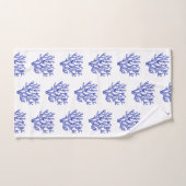 Blaue und weiße Korallen Badhandtuch Set (Handtuch)