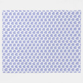 Blaue und weiße Korallen Fleecedecke (Vorderseite (Horizontal))