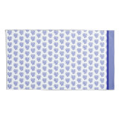 Blaue und weiße Korallen Kissenbezug (Rückseite-Rechts)