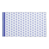 Blaue und weiße Korallen Kissenbezug (Rückseite-Links)