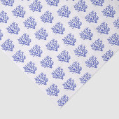 Blaue und weiße Korallen Seidenpapier (Ausschnitt)