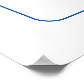 Blaue und weiße Krabbe an der Küste Poster (Ecke)