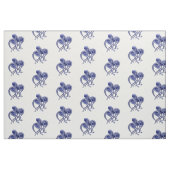 Blaue und weiße Kraken Stoff (Fat Quarter (45,7 x 55,9 cm))