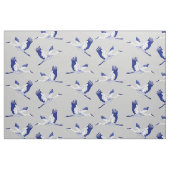 Blaue und weiße Krane Stoff (Fat Quarter (45,7 x 55,9 cm))