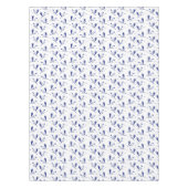 Blaue und weiße Krane Tischdecke (Vorderseite)