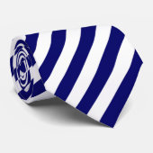 Blaue und weiße Krawatte (Gerollt)