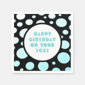 Blaue und weiße Kreisen Moderne Neapel Serviette (Vorderseite)