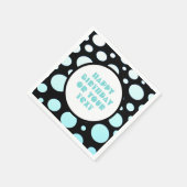 Blaue und weiße Kreisen Moderne Neapel Serviette (Ecke)