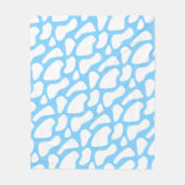 Blaue und weiße Kuh Print Ästhetik Fleecedecke (Vorderseite)