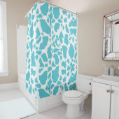 Blaue und weiße Kuhflecken - Muster für Tierdrucke Duschvorhang (Beispiel)