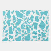 Blaue und weiße Kuhflecken - Muster für Tierdrucke Geschirrtuch (Horizontal)