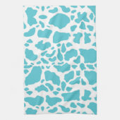 Blaue und weiße Kuhflecken - Muster für Tierdrucke Geschirrtuch (Vertikal)