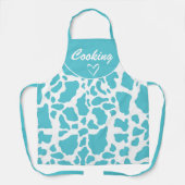 Blaue und weiße Kuhflecken - Muster für Tierdrucke Schürze (Vorderseite)