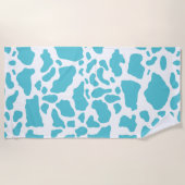 Blaue und weiße Kuhflecken - Muster für Tierdrucke Strandtuch (Vorderseite)