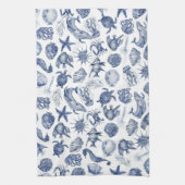 Blaue und weiße Küste Küchentücher (Vertikal)