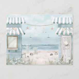 Blaue und weiße Küstenlandschaft Postkarte