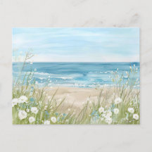 Blaue und weiße Küstenlandschaft