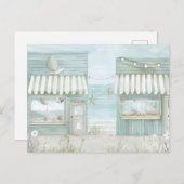 Blaue und weiße Küstenlandschaft Postkarte (Vorne/Hinten)