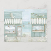 Blaue und weiße Küstenlandschaft Postkarte (Vorderseite)