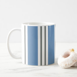Blaue und weiße Küstenstreifen Kaffeetasse