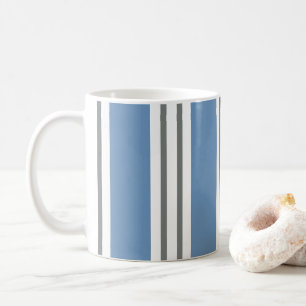 Blaue und weiße Küstenstreifen Kaffeetasse