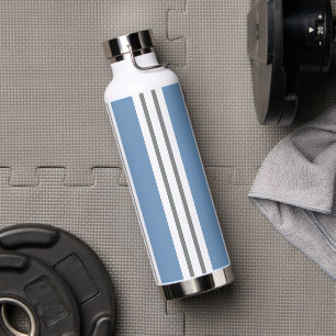 Blaue und weiße Küstenstreifen Trinkflasche
