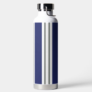 Blaue und weiße Küstenstreifen Trinkflasche