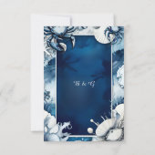 Blaue und weiße Küstenwache RSVP Karte (Rückseite)